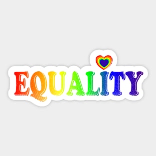 LGBT Gay Pride Rainbow Flag Equality Heart Sticker